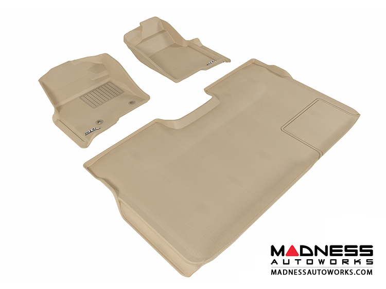 Ford F 150 Supercrew Floor Mats Set Of 3 Tan By 3d Maxpider Madness Autoworks Auto Parts 6866